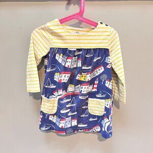 Baby Boden Stripes‎ and Sailboat Dress- Size 18-24m
